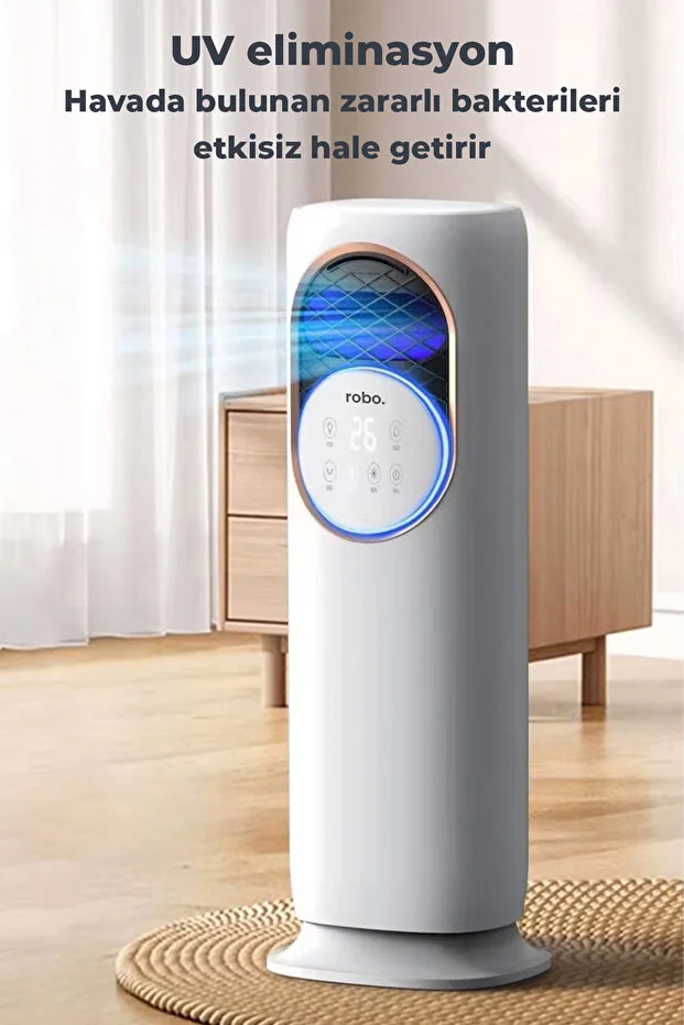 ROBO Uzaktan Kumandalı Hava Isıtıcı Soğutucu Nemlendirici UV Sterilizasyon Ünite 4'ü 1 Arada